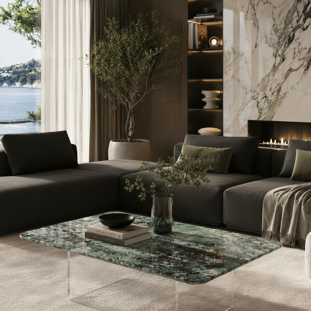 Cova Green Marble Coffee Table