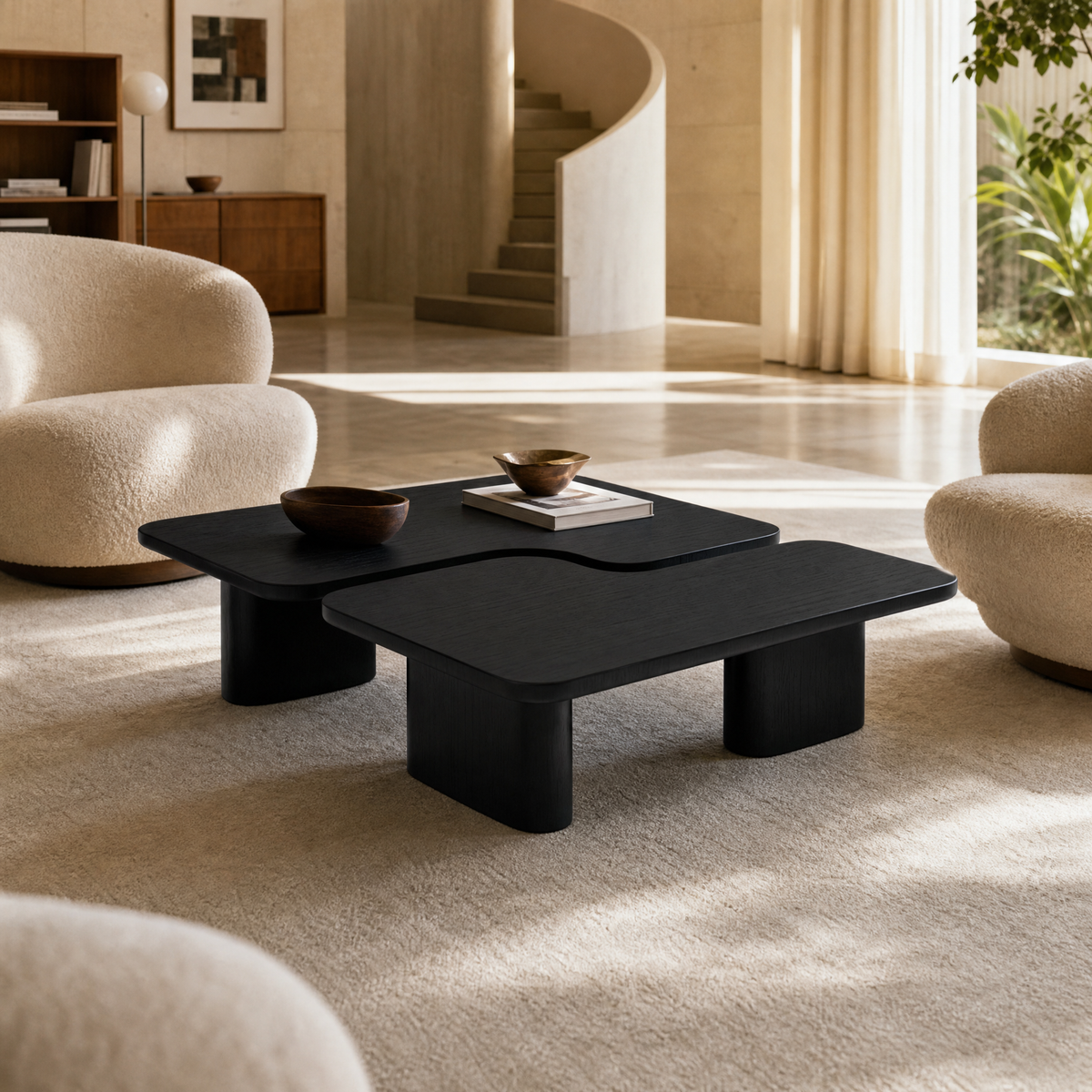 Noir Sculptural Coffee Table