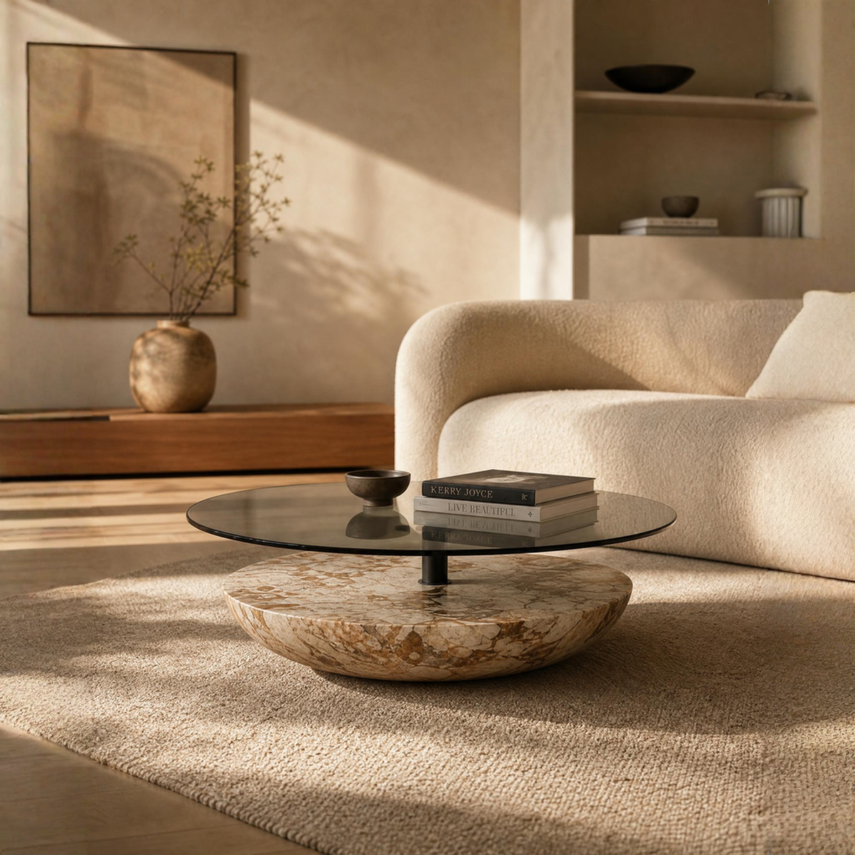 Onda Sculptural Marble Coffee Table