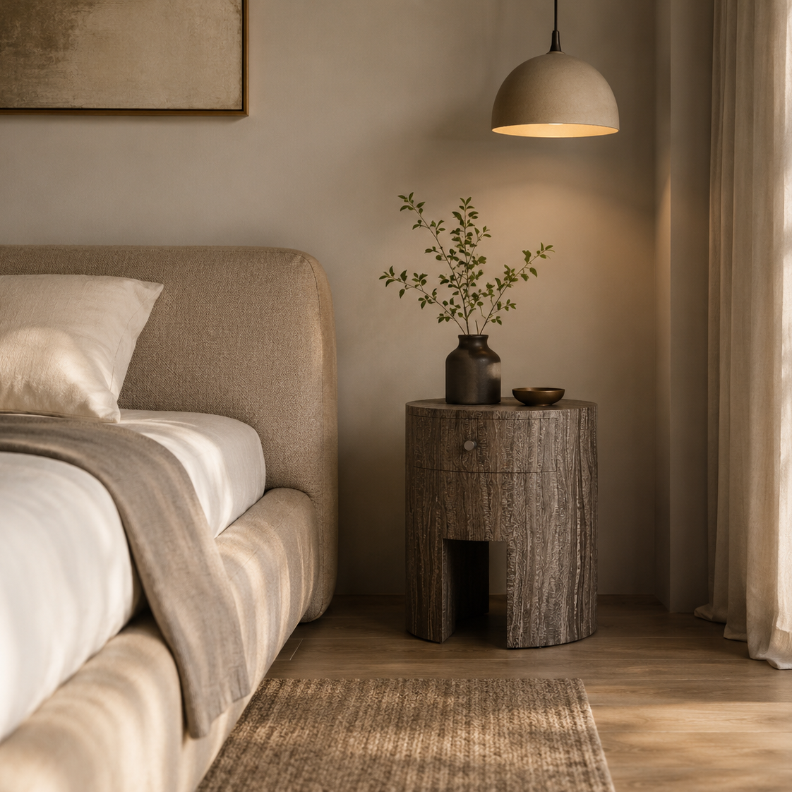 Oren Wood Bedside Table