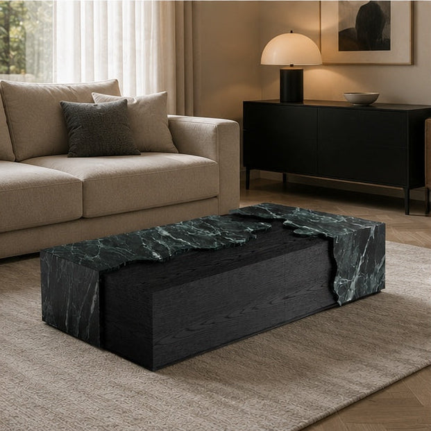 Vale Marble & Wood Coffee Table
