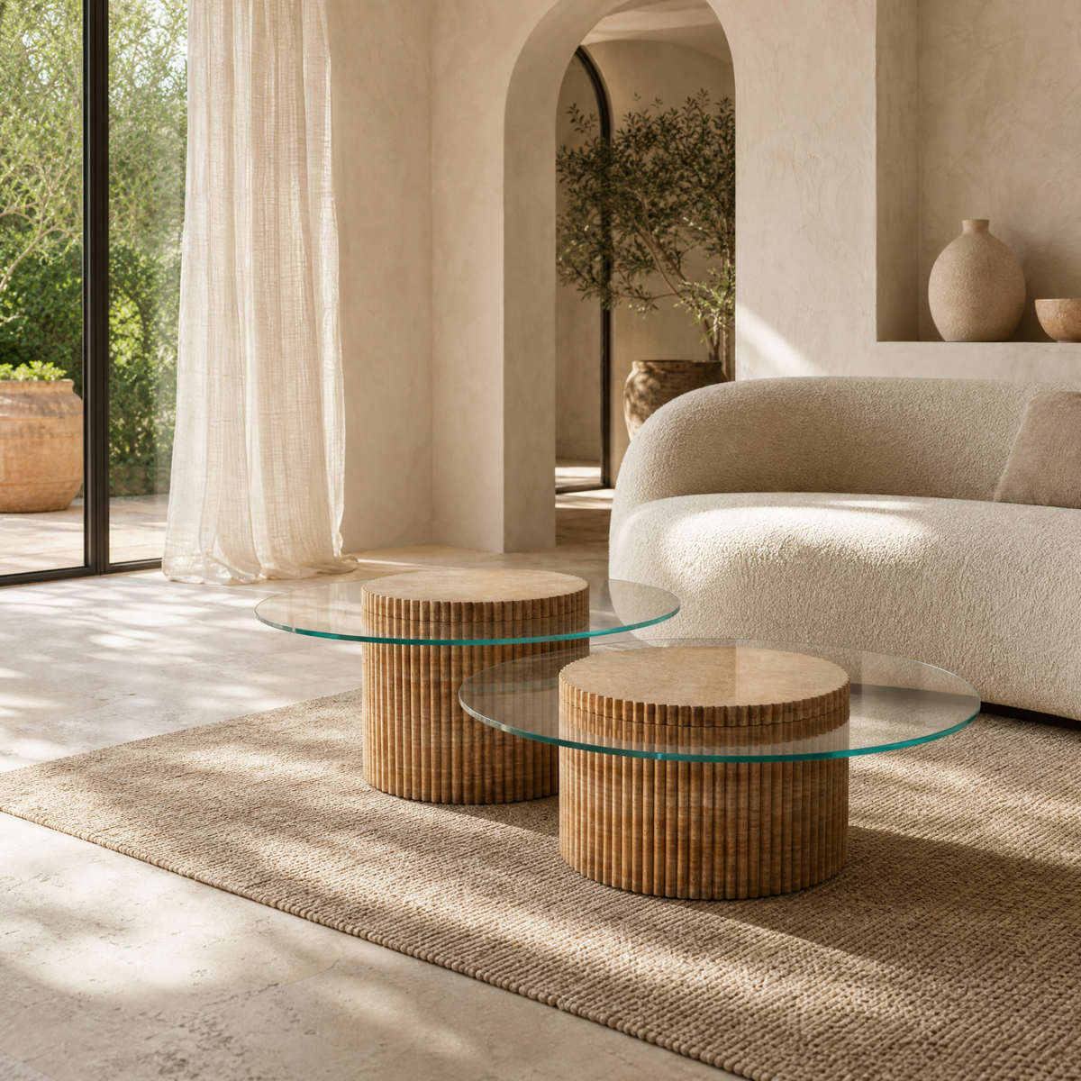 Arco Marble Nesting Coffee Table