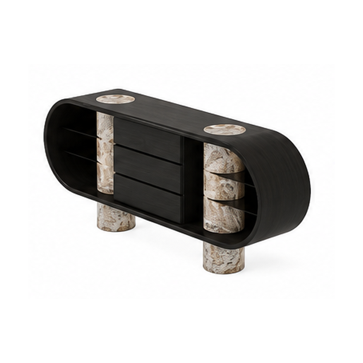 Aster Marble & Wood Sideboard