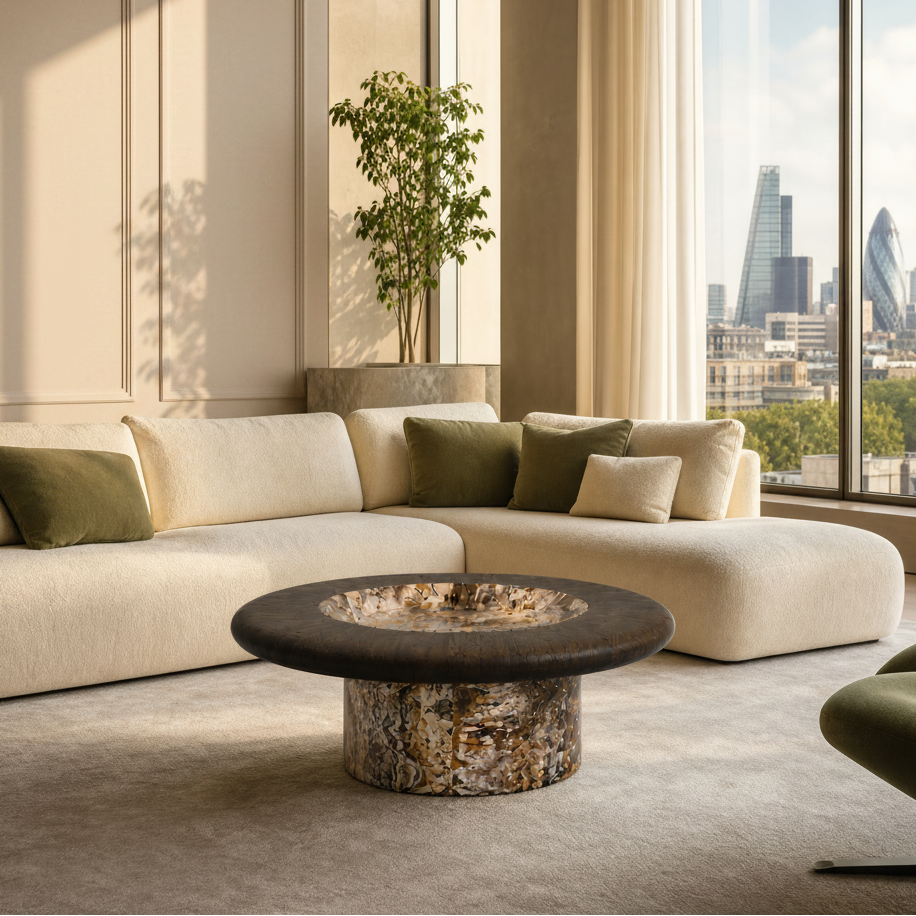 Aster Marble & Wood Coffee Table