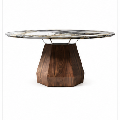 Aure Marble & Wood Dining Table