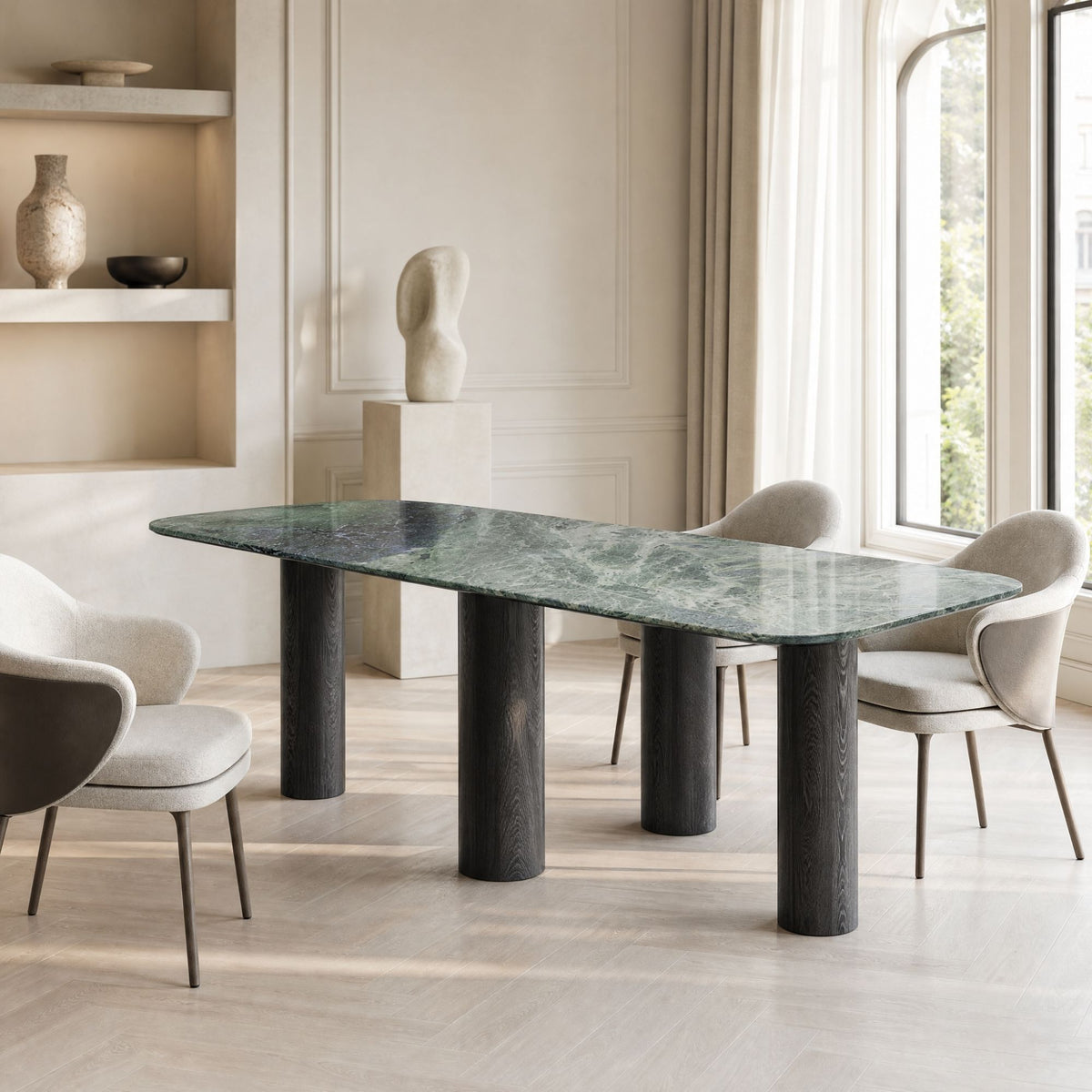 Avan Marble & Wood Dining Table