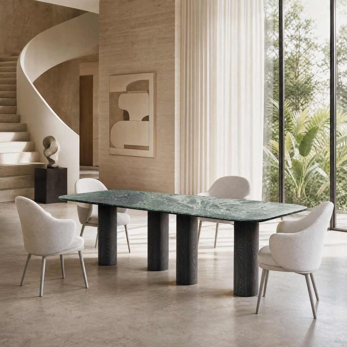 Avan Marble & Wood Dining Table