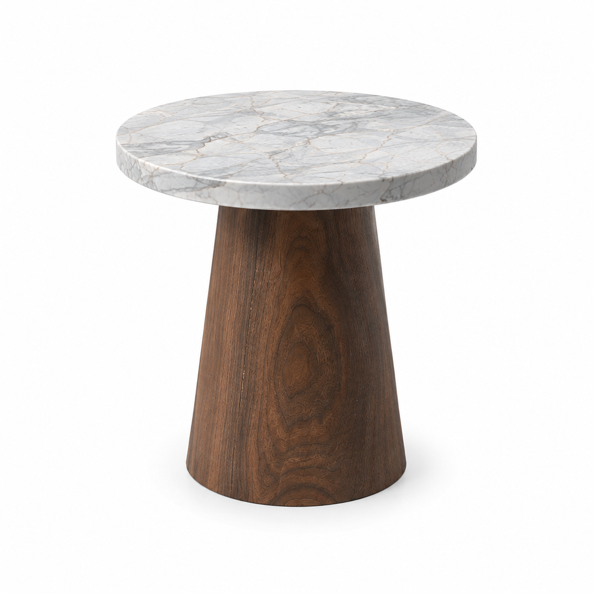 Avela Marble & Wood Side Table