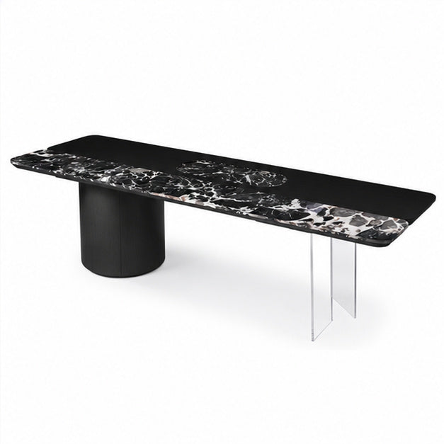 Caro Marble & Wood Dining Table