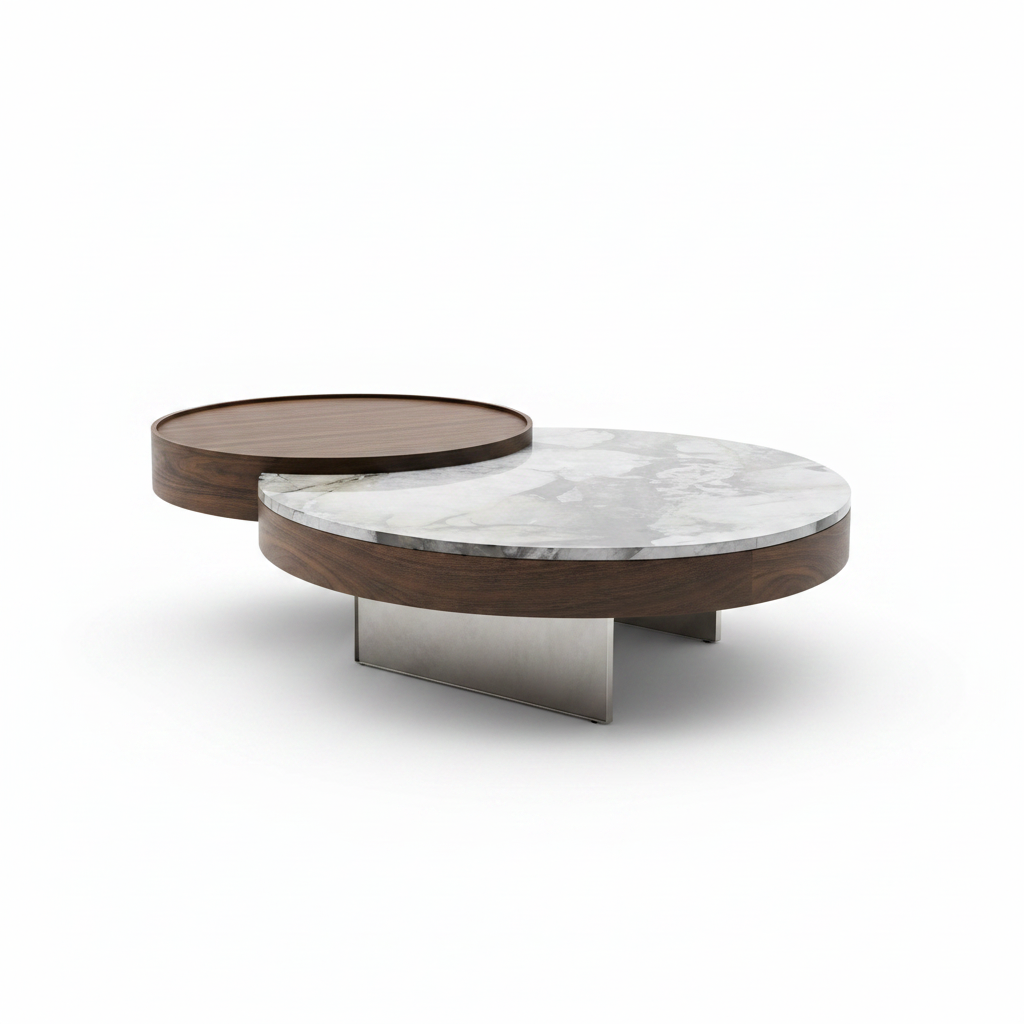 Cira Marble & Wood Coffee Table