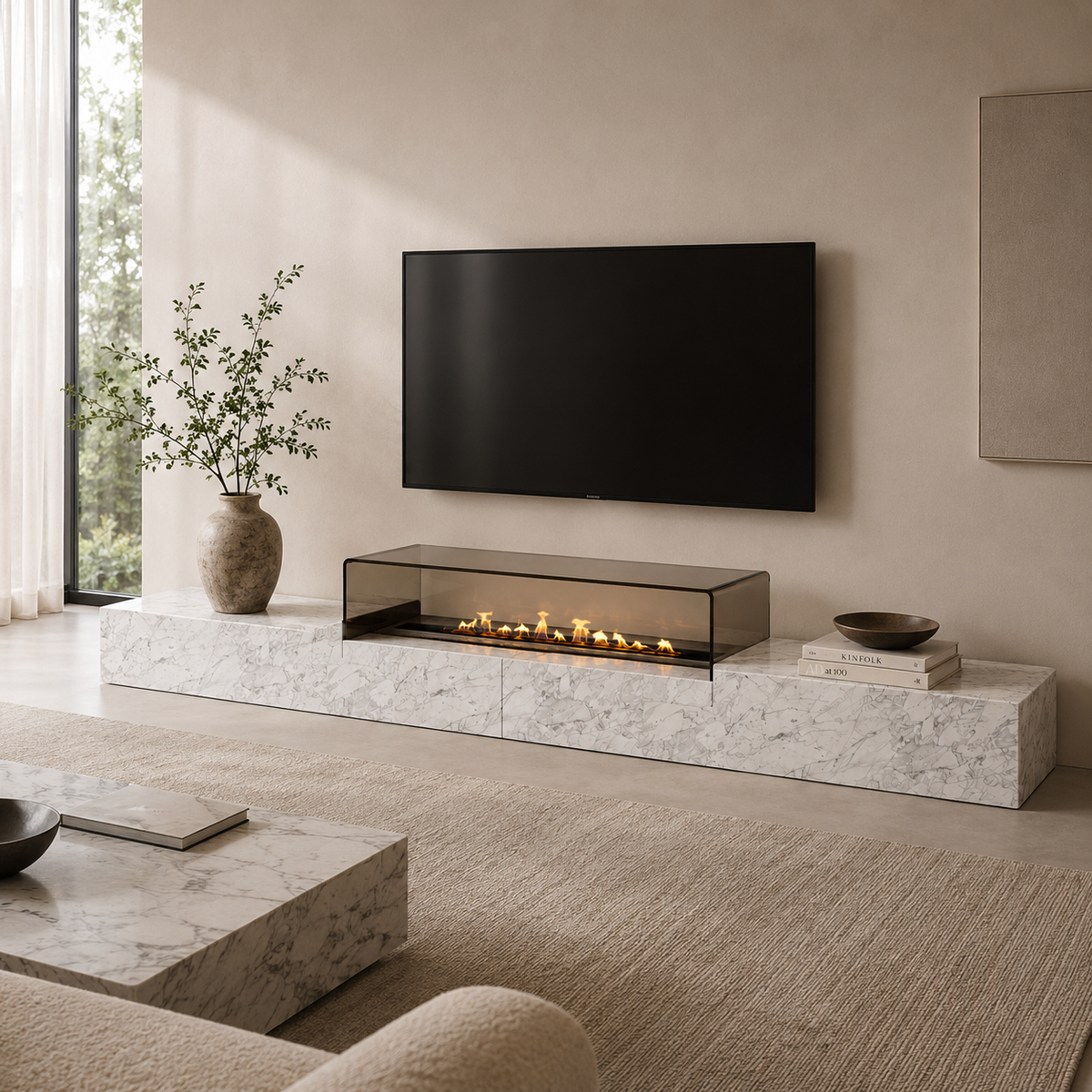 Eira Marble TV Unit