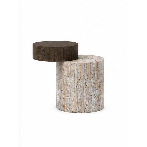 Loren Marble & Wood Side Table