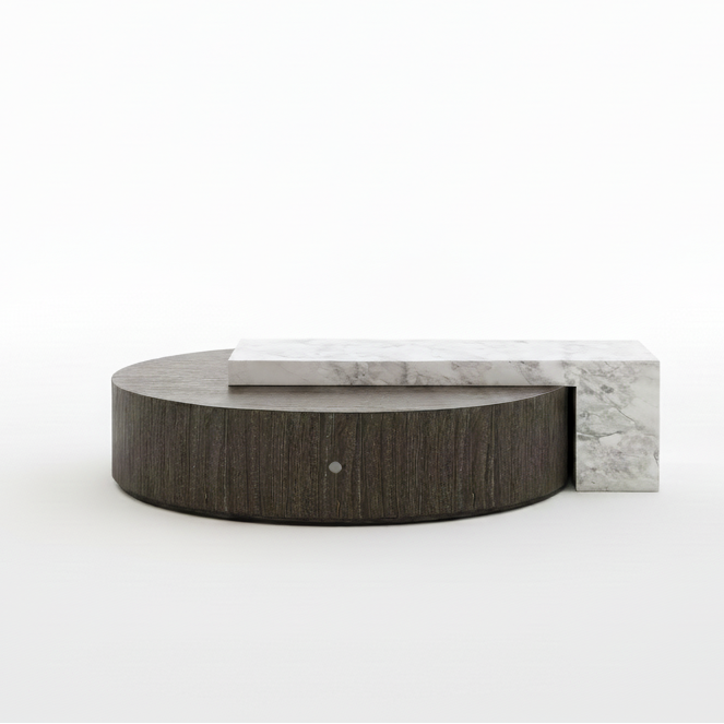 Maren Marble & Wood Coffee Table