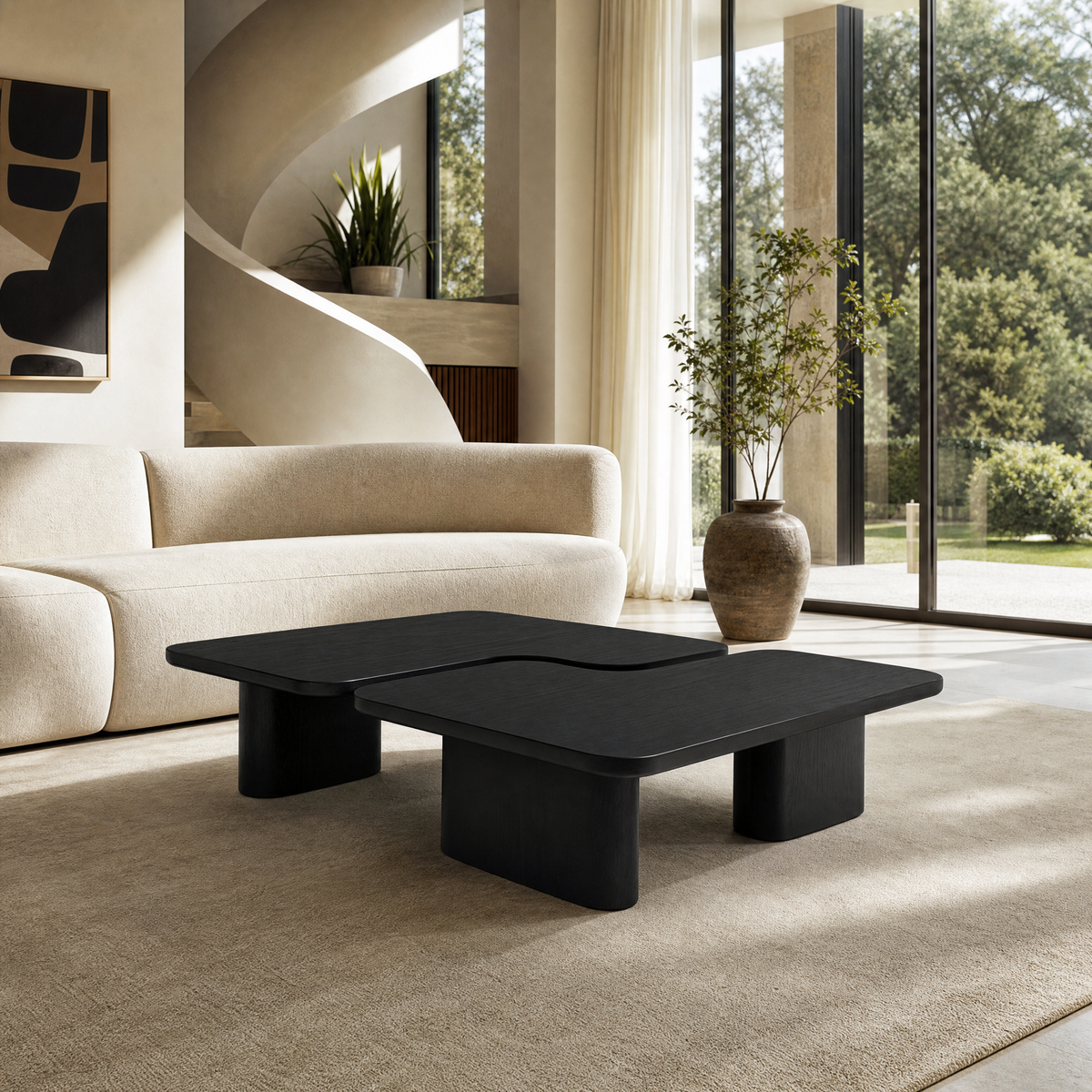Noir Sculptural Coffee Table