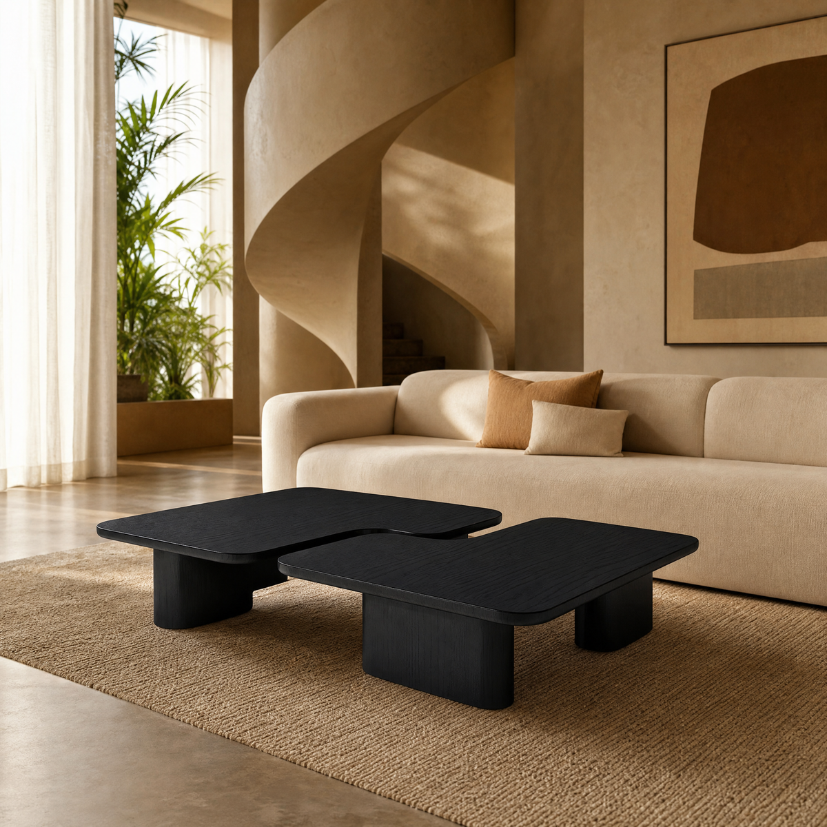 Noir Sculptural Coffee Table
