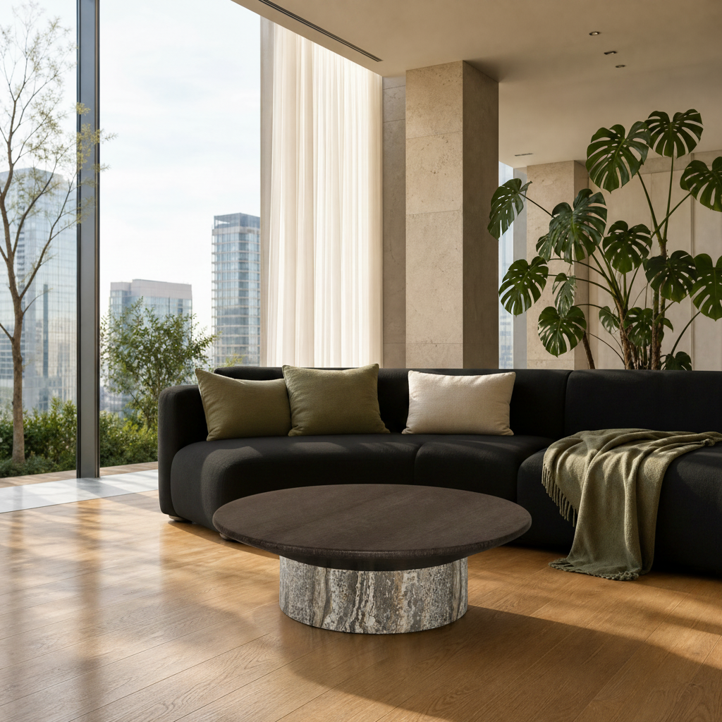 Orsen Marble & Wood Coffee Table