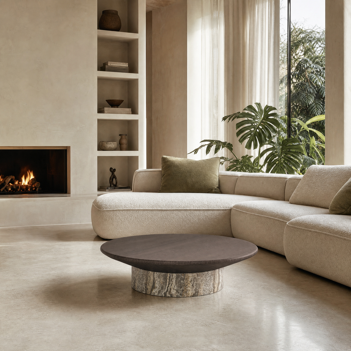 Orsen Marble & Wood Coffee Table