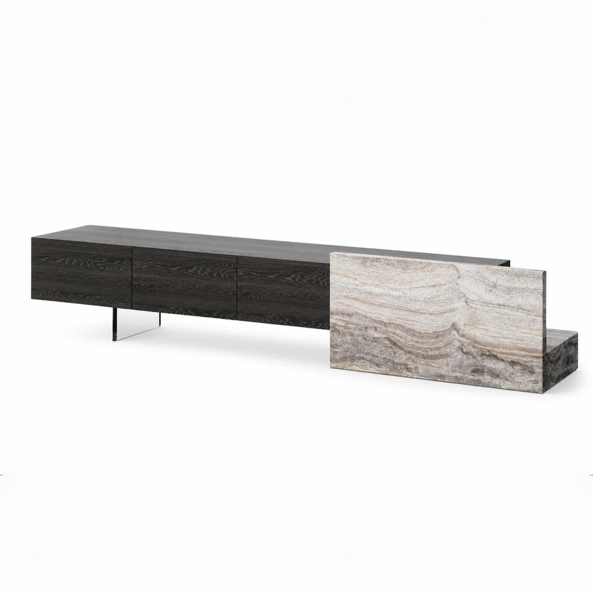 Rhen Marble & Wood TV Unit