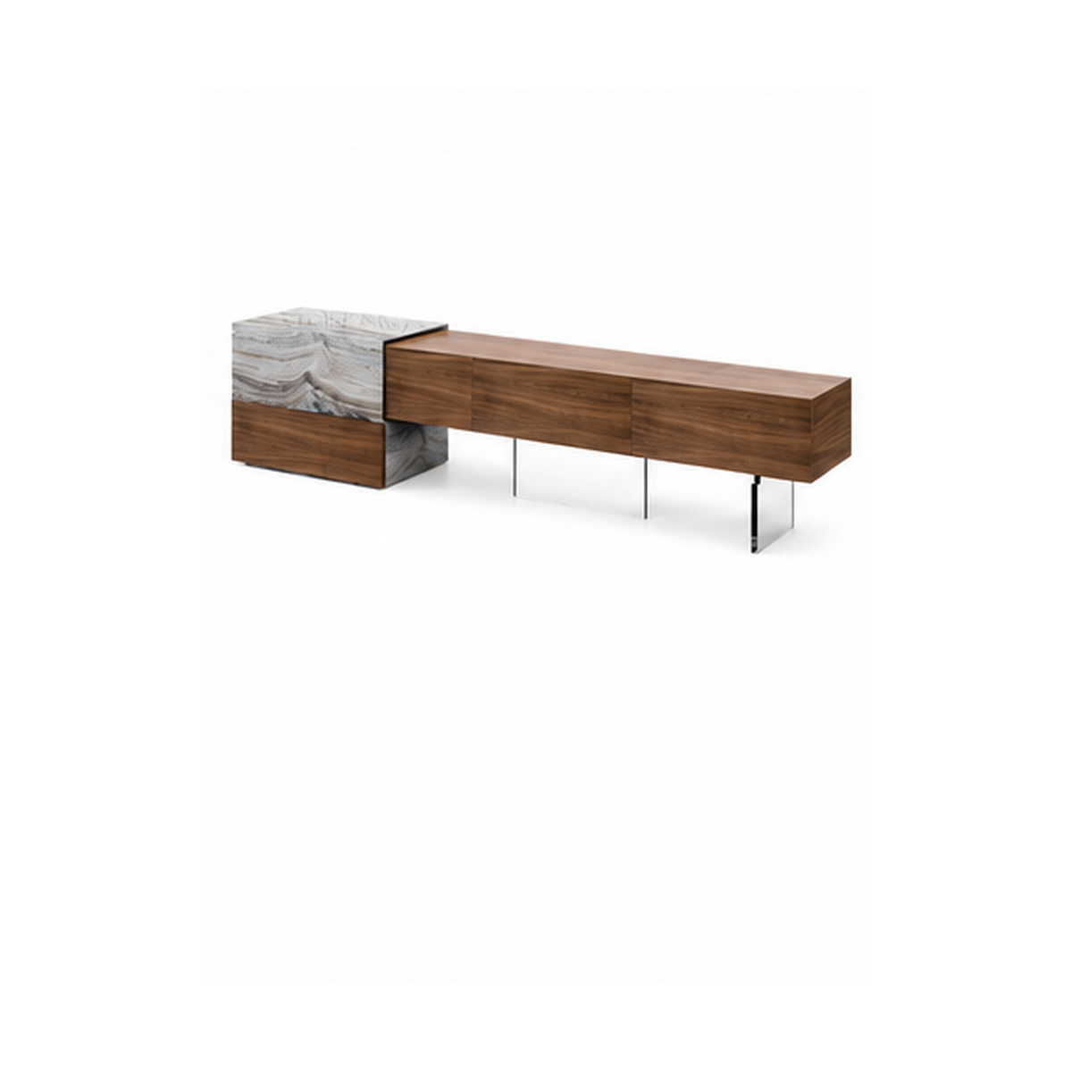 Rova Marble & Wood TV Unit