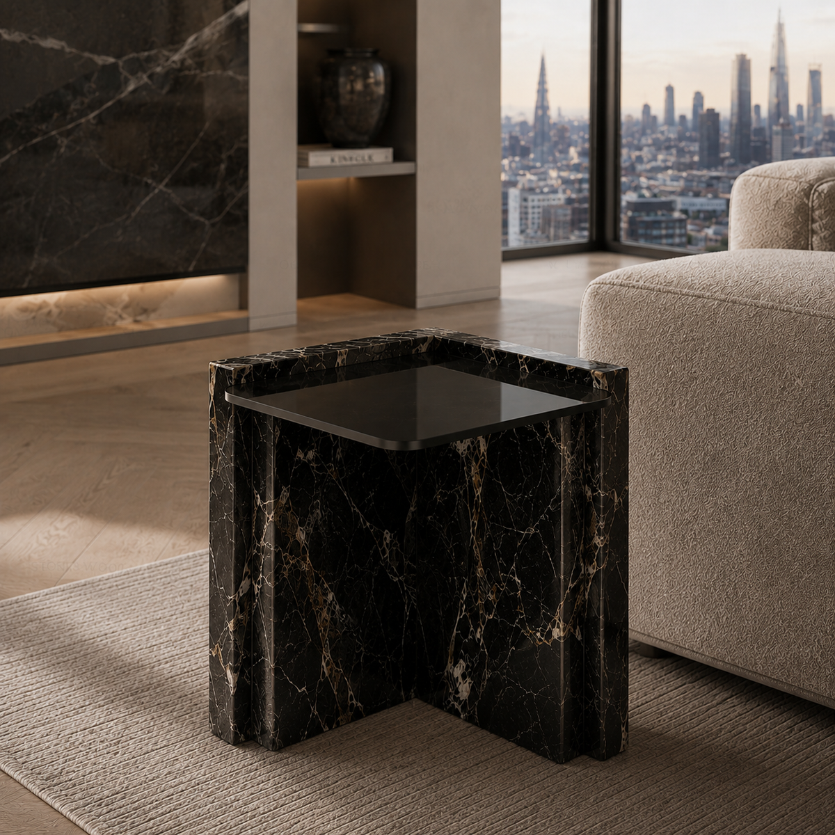 Sable Marble Side Table