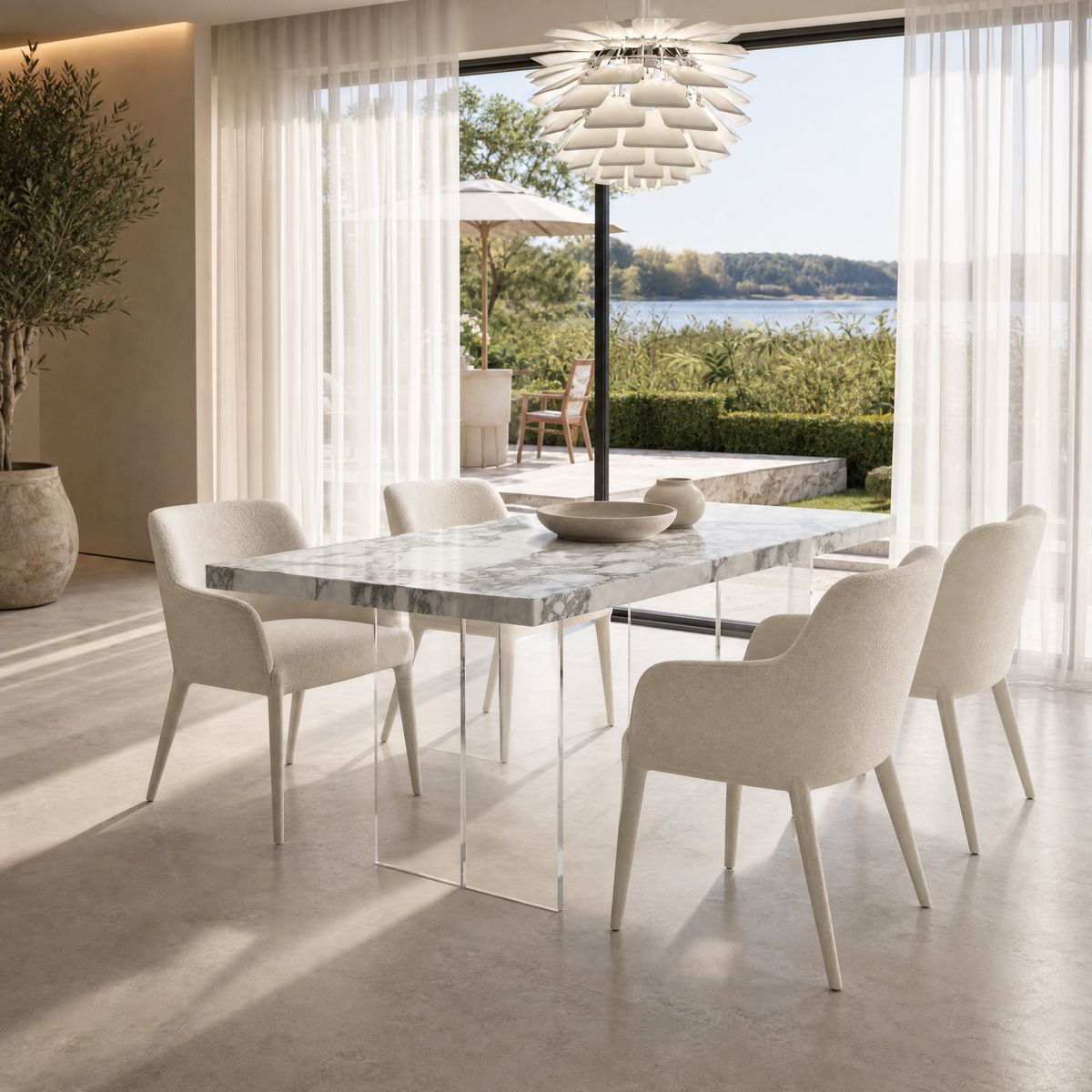Sera Marble Dining Table