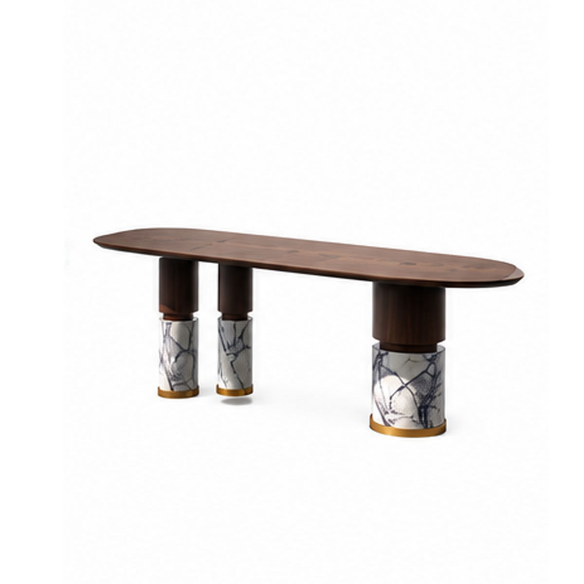 Sol Marble & Wood Dining Table