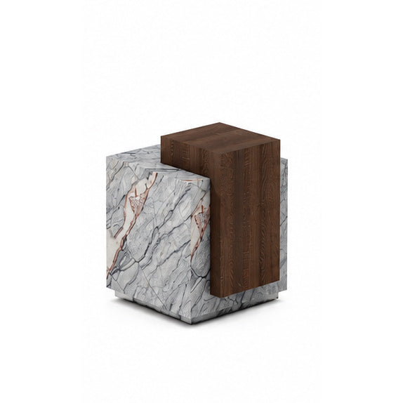 Varen Marble & Wood Side Table