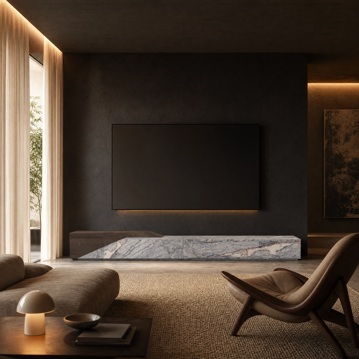Varen Marble & Wood TV Unit